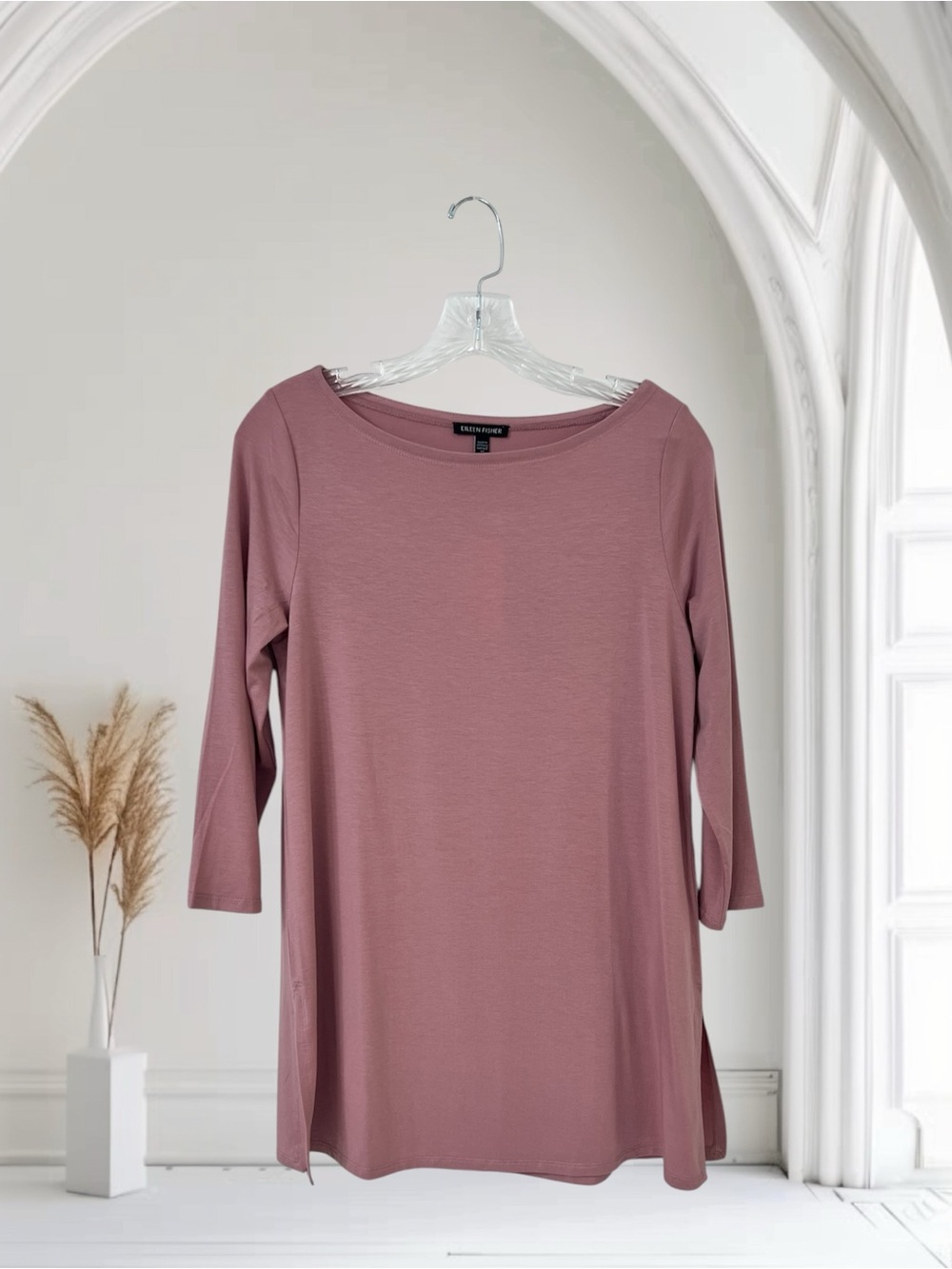 Eileen Fisher Dusty Rose Boatneck Tunic